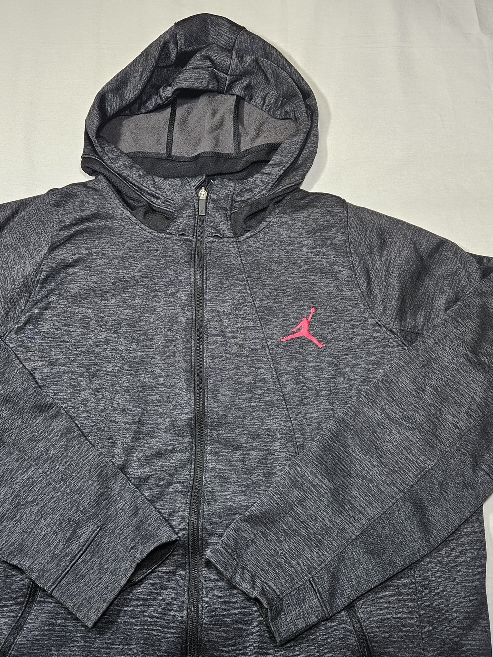Nike Jordan Men's Therma-FIT Full Zip Hoodie Dark Gray 3XL Jumpman Activewear